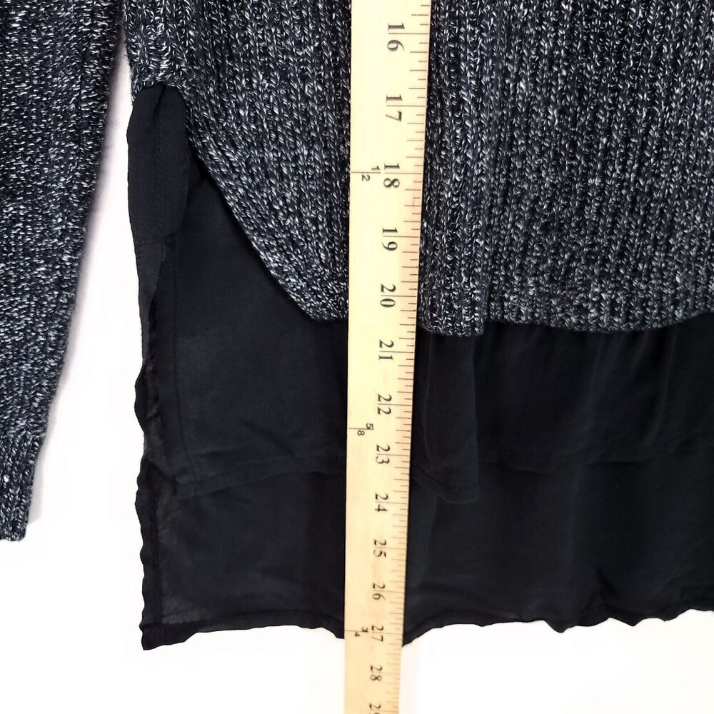 Madewell Pullover Sweater Silk Linen Womens Medium Layered Hem Long Sleeve - Picture 8 of 11